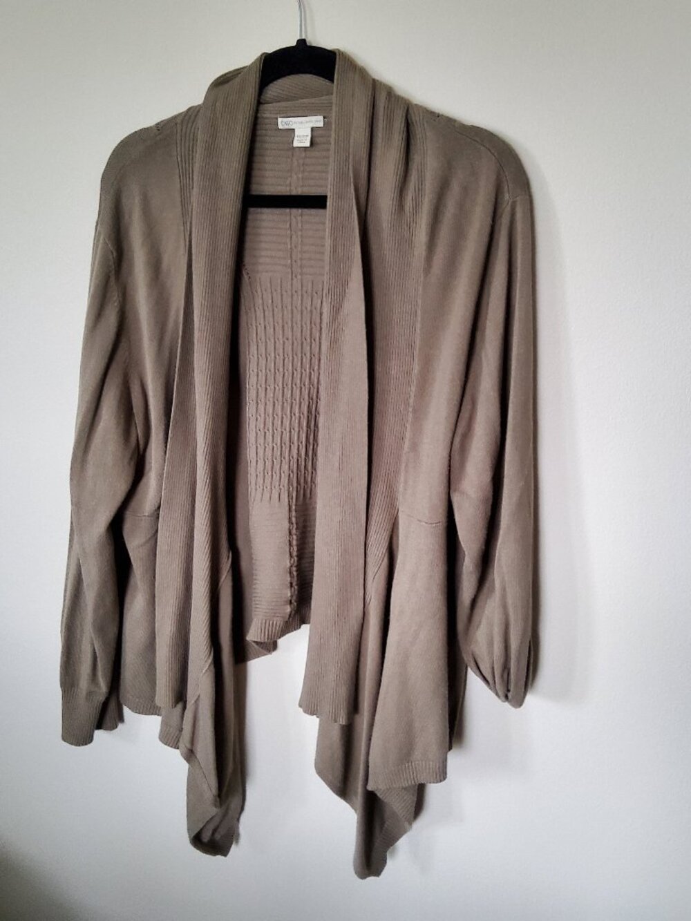 Cato's Taupe Waterfall Cardigan Plus size 18/20